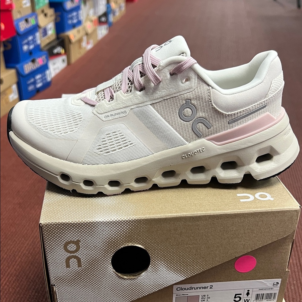 On Running Women's Cloudrunner 2 Sneakers - White and Pink